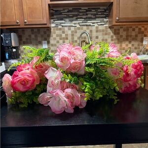 Pink Floral Arrangement with Greenery